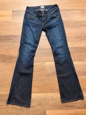 Classic Hudson Jeans Dark Blue Flare & Wide Leg Women's Jeans